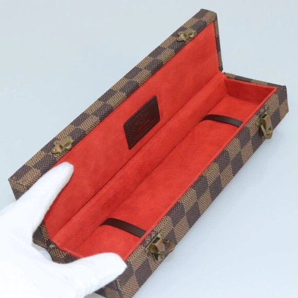 LOUIS VUITTON Damier Ebene Watch case Accessory Case LV - Picture 10 of 15